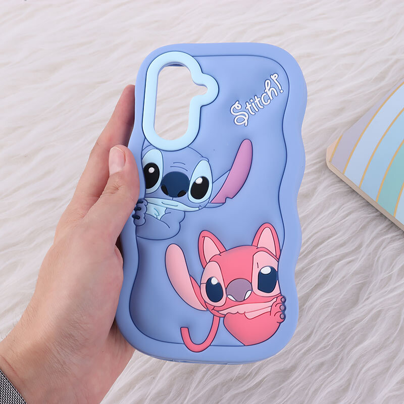 قاب سیلیکونی سامسونگ Galaxy A36 عروسکی برجسته طرح Stitch COVER CASE FOR SAMSUNG GAL