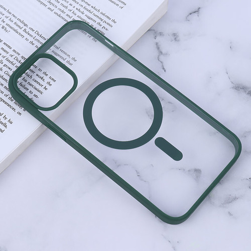 قاب PC شفاف دور رنگی مگ سیف iPhone 12 Pro Max